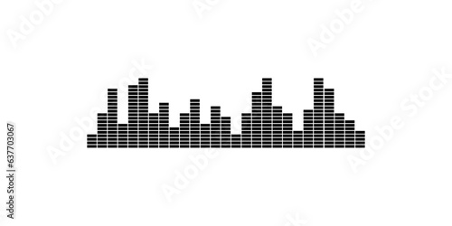 Graphic Equalizer  Sound Wave Music Volume Icon Symbol for Logo  Apps  Pictogram  Website or Graphic Design Element. Vector Illustration 