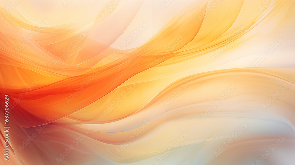 abstract orange background with waves.Generative Ai
