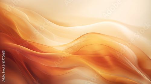 abstract orange background with waves.Generative Ai