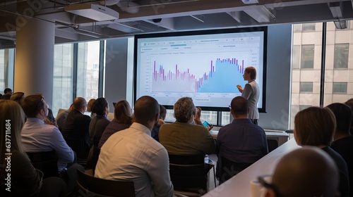 Powerful Data Visualization Workshop: Professionals Engaged in Conference Room with Interactive Visualizations