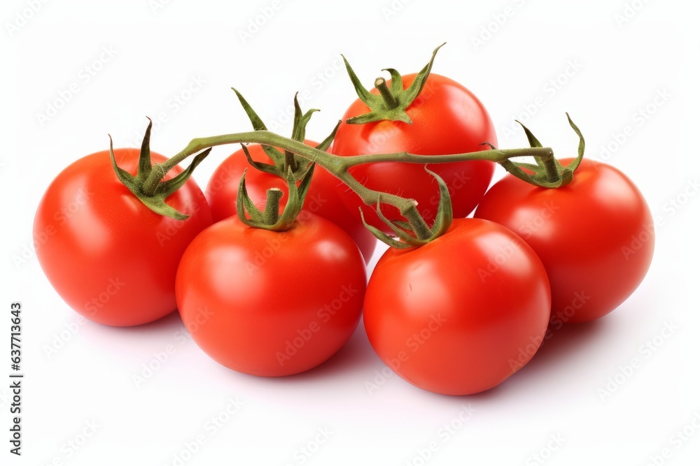 Tomatoes isolated on white background. Generative AI image Tomatoes isolated on white background. Generative AI image