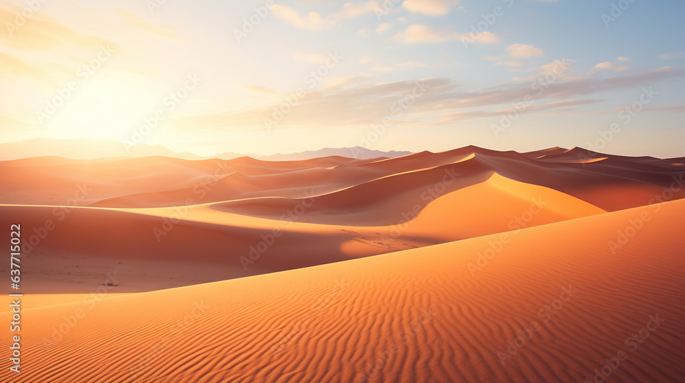 desert sand dunes.Generative Ai