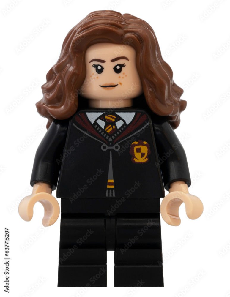 Fototapeta premium Dortmund - Deutschland 21. August 2023 Lego Minifigure Hermine aus Harry Potter 