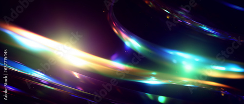 虹色のフレア素材。カラフルな光のエフェクト。