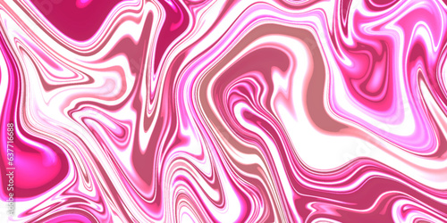 Abstract luxurious pink smooth wavy marble texture background. Abstract luxurious pink oil paint liquid fluid marbling flow effect. Acrylic paints pour fluid background illustration.
