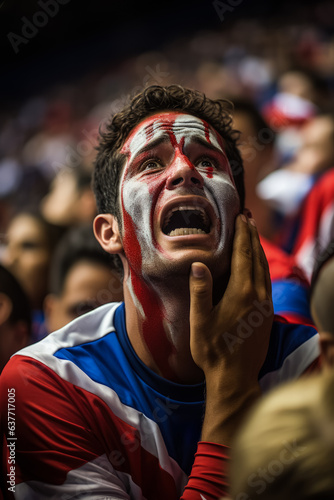 Sad Panamanian soccer fans 