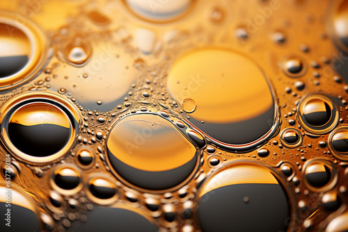 fluid oil texture, drop bubbles abstract background.