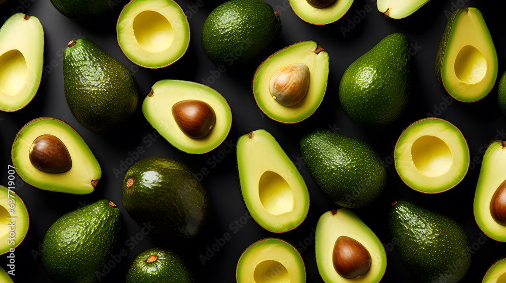 Fresh avocado background. Top view Fresh avocado background. Top view
