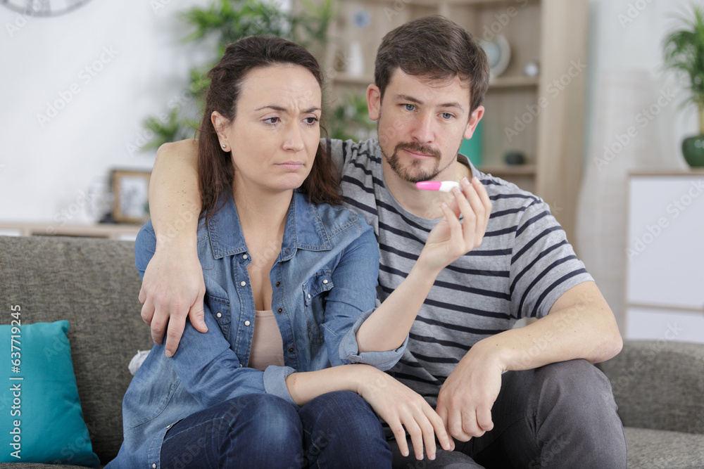Obraz premium portrait of couple thinking about abortion
