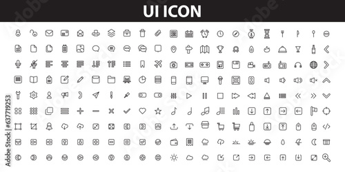 189 Essential Icons Set in Filled Style. The set consists of essential and commonly-used icons that every UI designer needs, a single style of business, finance, UX UI