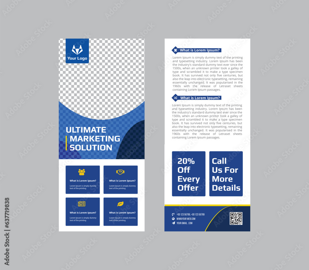 Obraz premium Modern Rack Card or Dl Flyer with Editable Layout