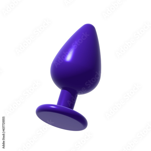 anal plug icon, 3d design png