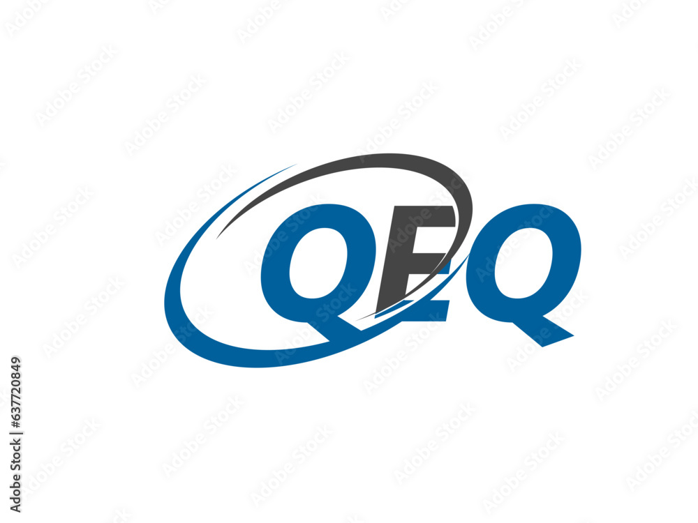 Fototapeta premium QEQ letter creative modern elegant swoosh logo design