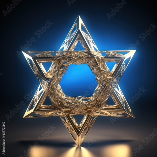 Golden diamond star of david  photo