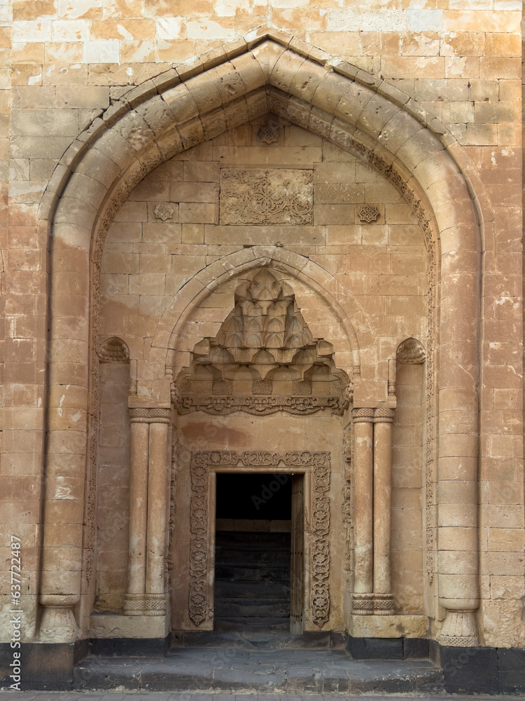 entrance door of the palace design and stonework