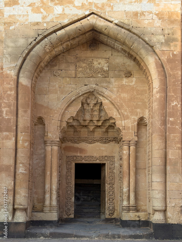 entrance door of the palace design and stonework © emerald_media