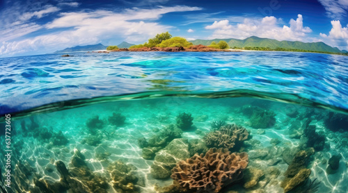 Bright colorful landscape of beautiful tropical sea © Artemiy