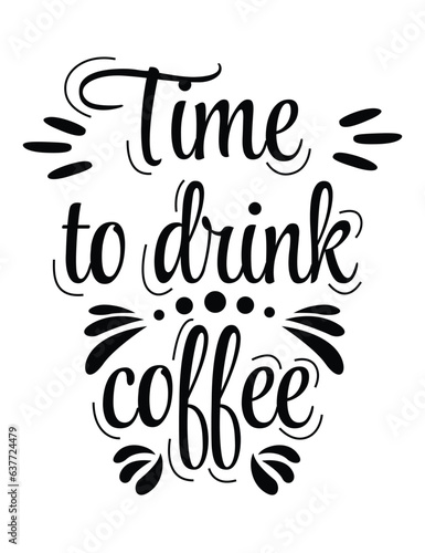 Coffee cups lettering. Phrase about Coffee to go. Typography quote design. Calligraphy style Hot drinks shop promotion