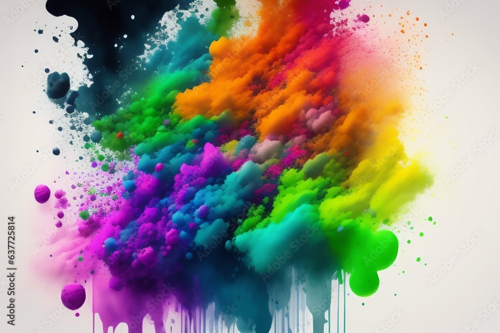 Fototapeta premium abstract rainbow watercolor background