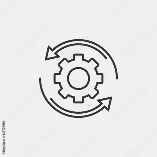 project management vector icon illustration sign. Business organisation icon for web and mobile app