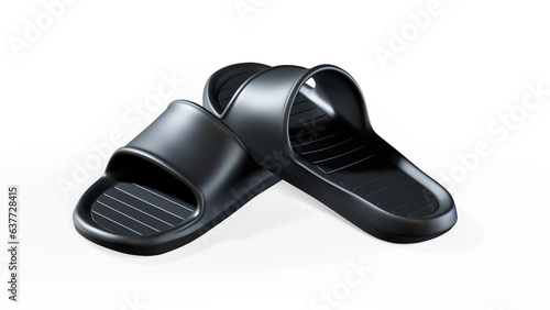 3d render of flip flops over white background