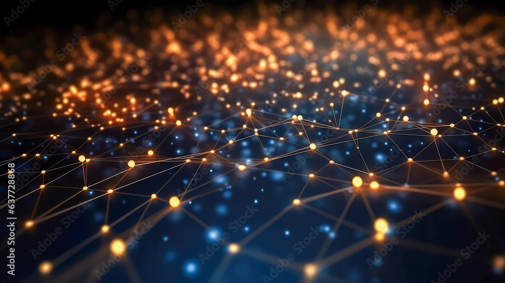 Fototapeta premium Data Visualisierung. Informationsfluss generiert mit KI