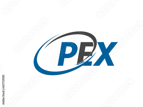 Free Download PEX letter creative modern elegant swoosh logo design - GFXLoad