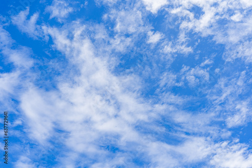 真夏の青空と白い雲