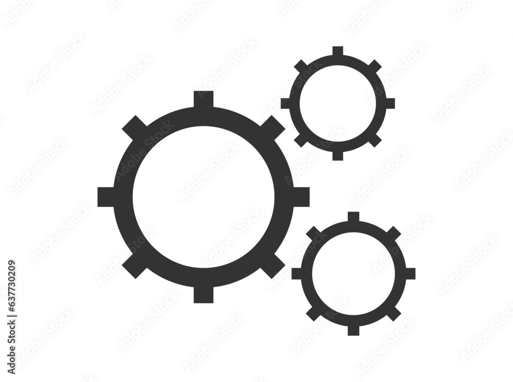 Cogwheel gear mechanism vector settings vector icon Cogwheel gear mechanism vector settings vector icon
