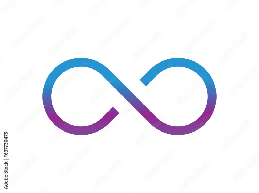 Infinity icon vector symbol illustration. 