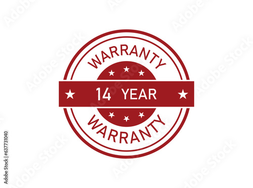 15 year warranty badges isolated on white background. 15 years Extended warranty.