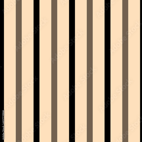 Abstract geometric seamless pattern. Black and beige Vertical stripes. Wrapping paper. Print for interior design and fabric. Kids background. Backdrop in vintage and retro style.