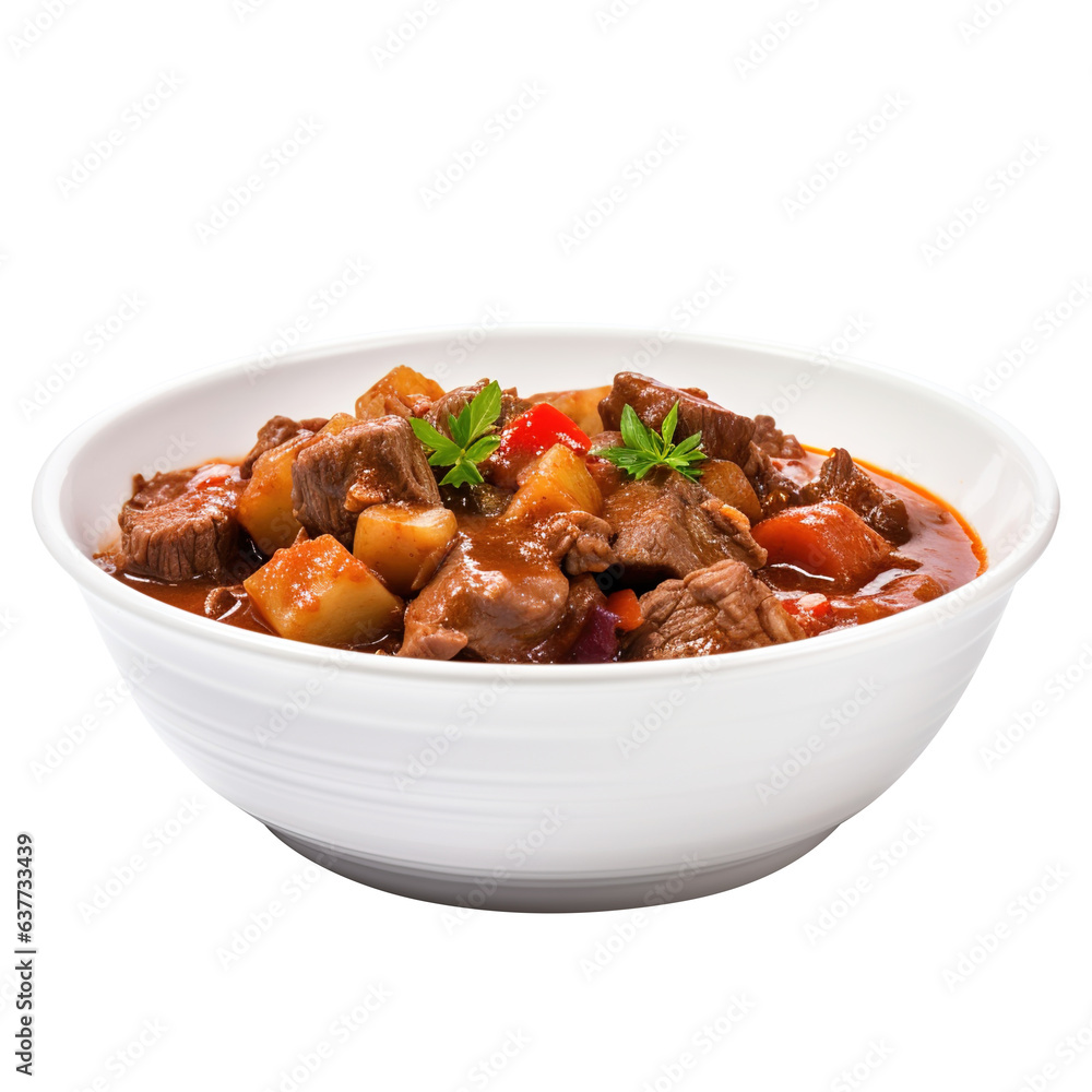 Goulash isolated on transparent or white background, png