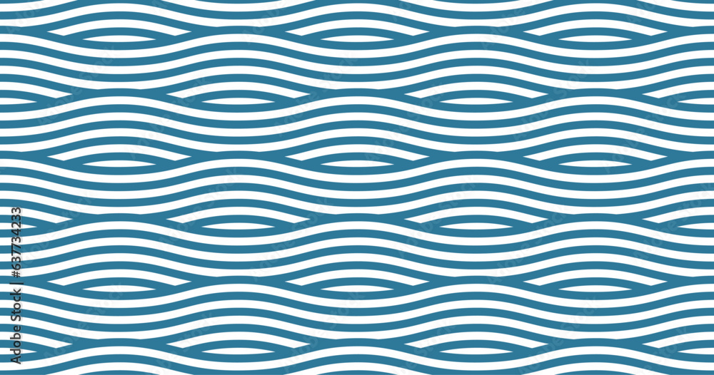 Seamless pattern with blue waves Seamless pattern with blue waves