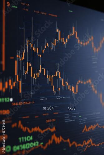 stock market trading candlestick chart background image