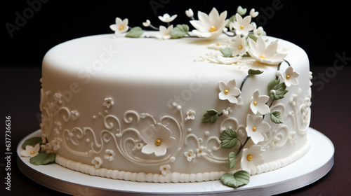 White birthday cake profile