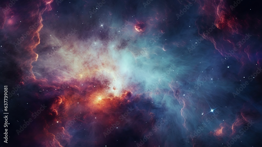 Nebula and galaxies: abstract cosmos background in outer space - background with stars Nebula and galaxies: abstract cosmos background in outer space - background with stars