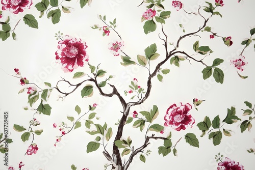 Wallpaper Mural seamless floral pattern made by midjourney Torontodigital.ca