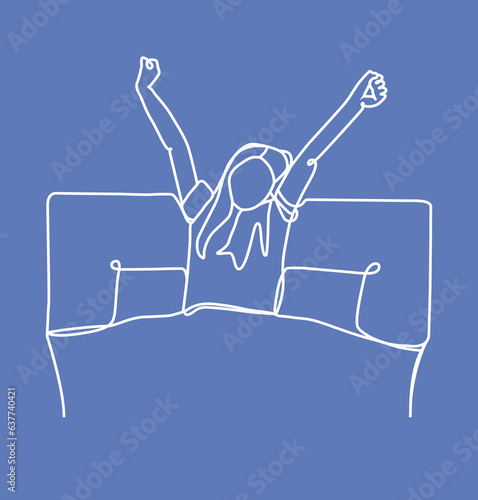 Wake up early morning line art vector design idea