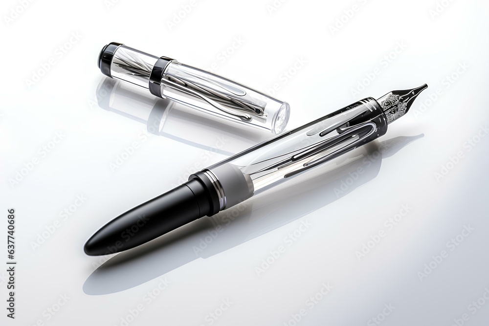silver ballpoint pen made by midjourney silver ballpoint pen made by midjourney