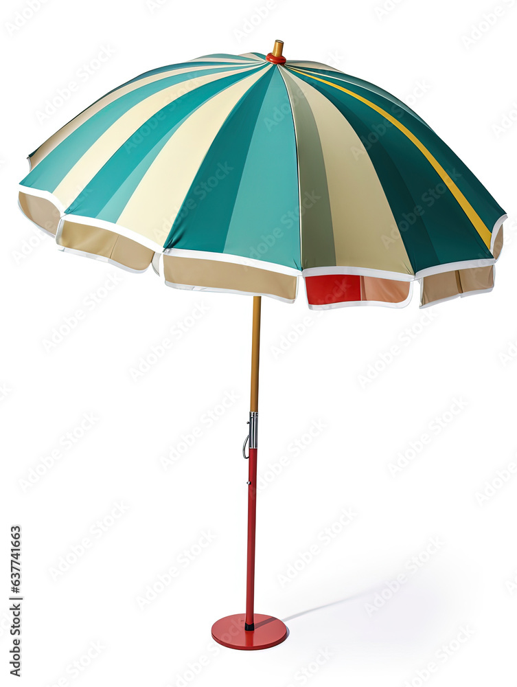 Obraz premium Striped beach umbrella