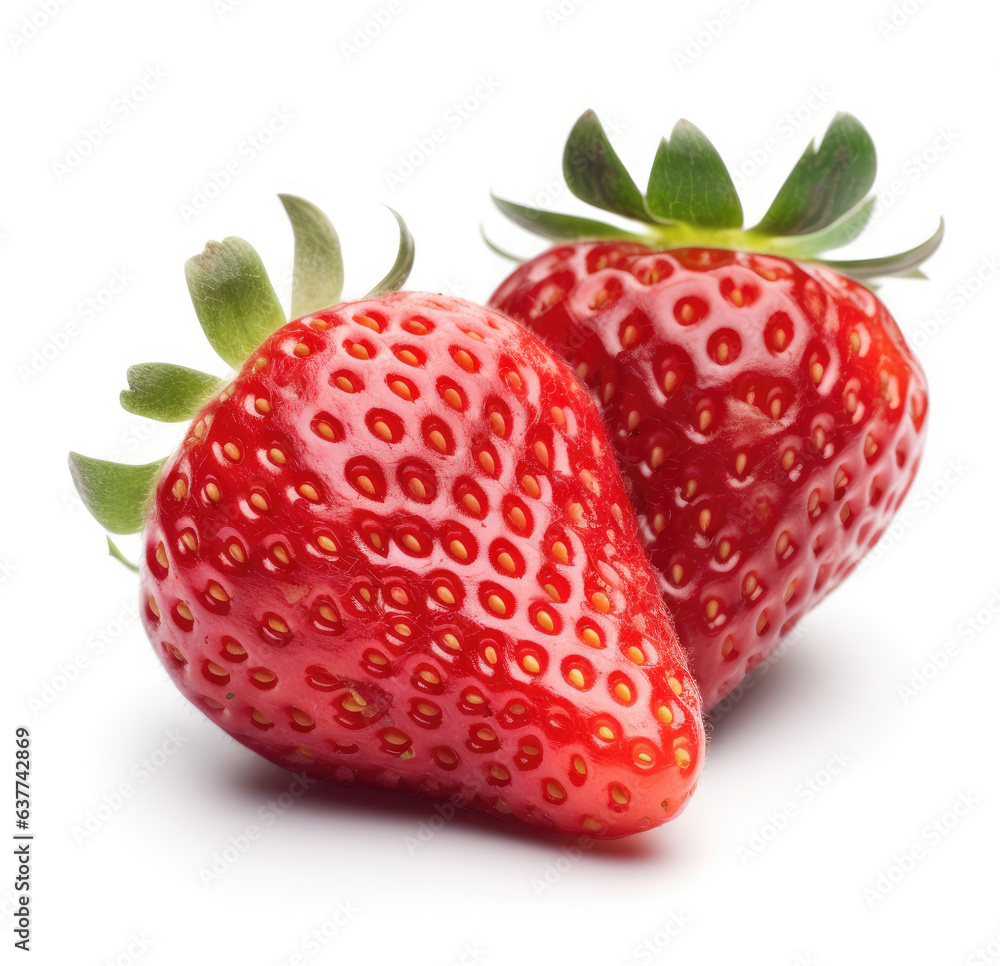Strawberries on a white Strawberries on a white