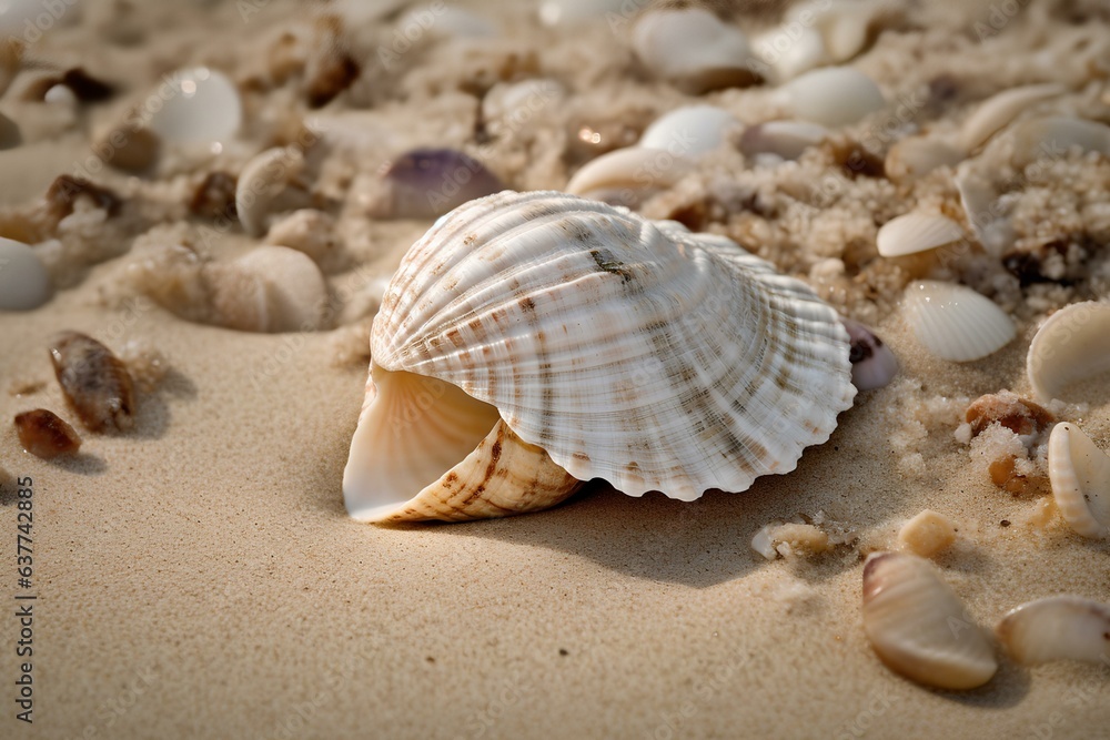 shells on the beach made by midjourney shells on the beach made by midjourney