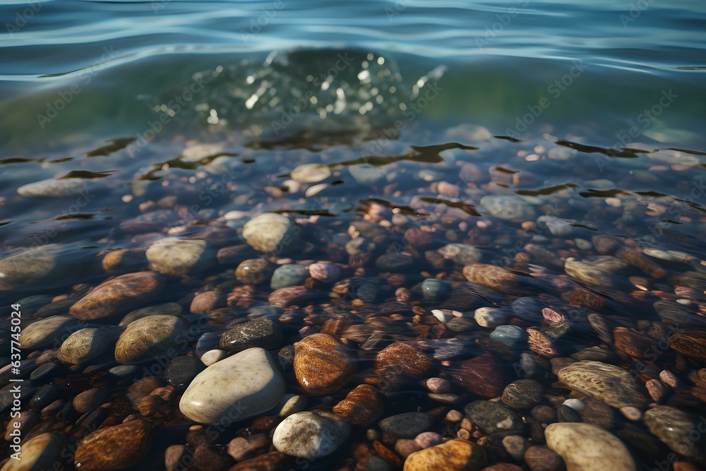 stones in water made by midjourney