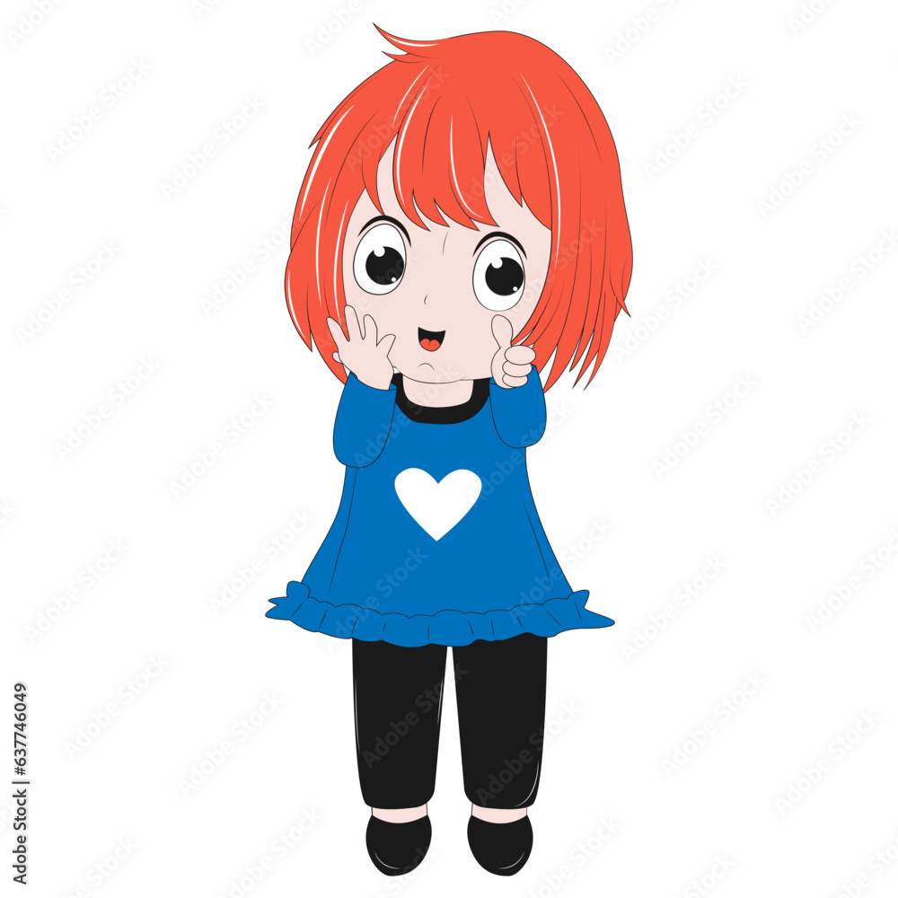 cute girl cartoon illustration cute girl cartoon illustration