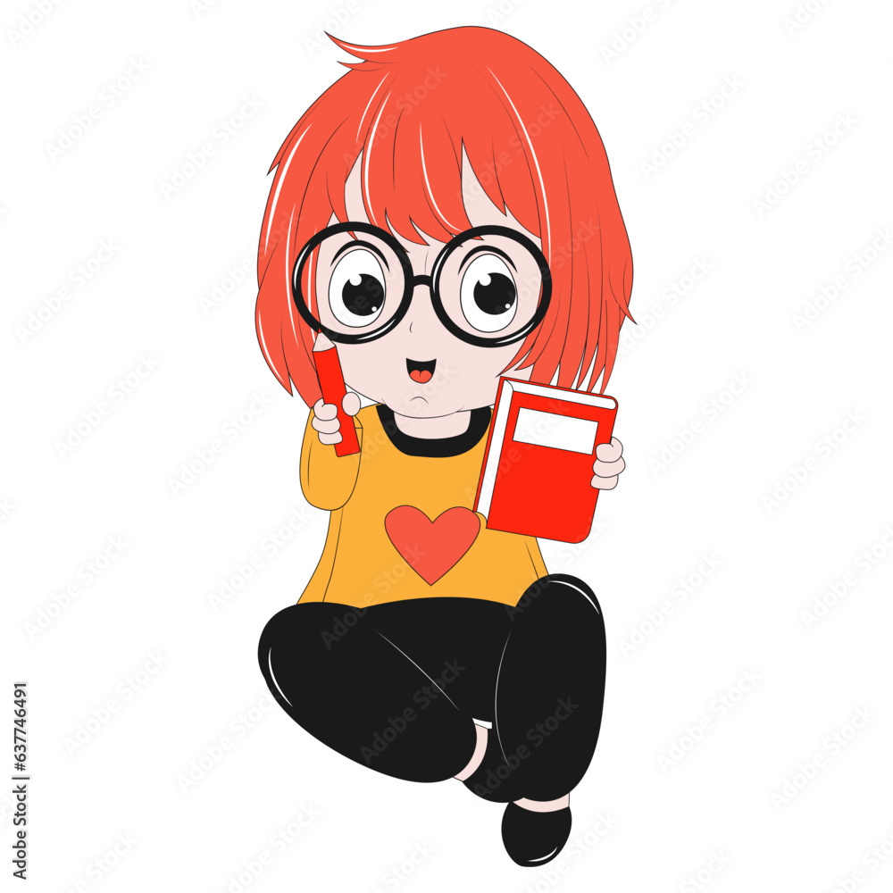 cute girl cartoon illustration cute girl cartoon illustration