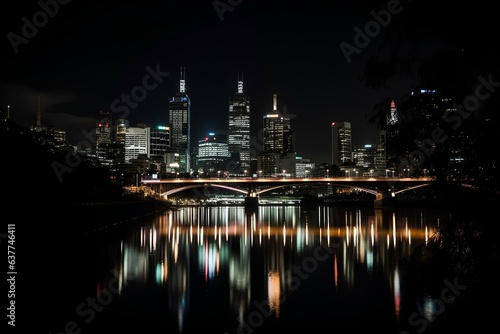 night view of the city made by midjourney