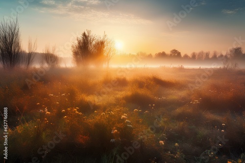 sunrise in the forest made by midjourney © Teo