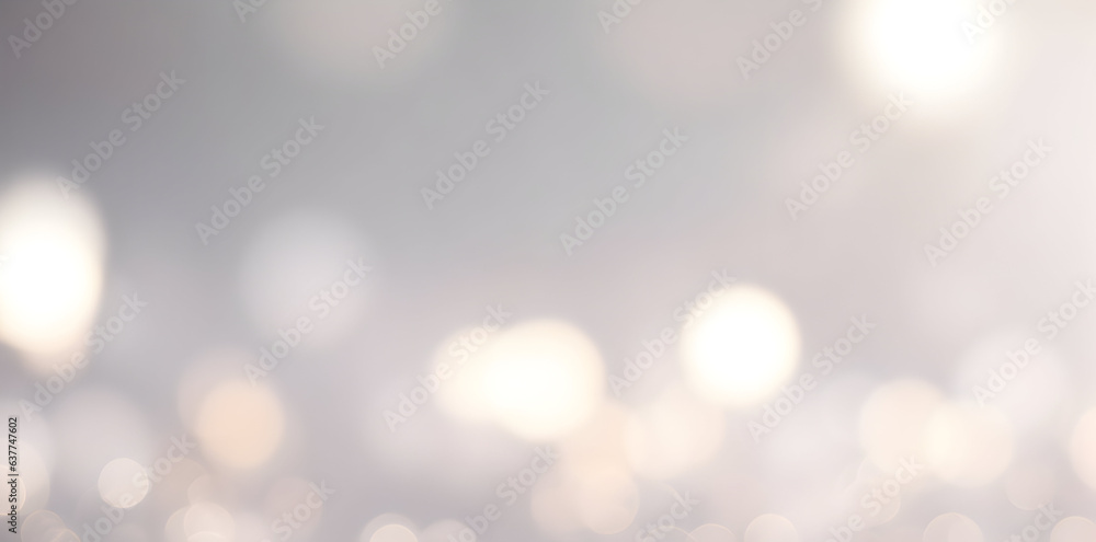 Grey abstract background with bokeh. New Year Celebration wallpaper. Generative ai art