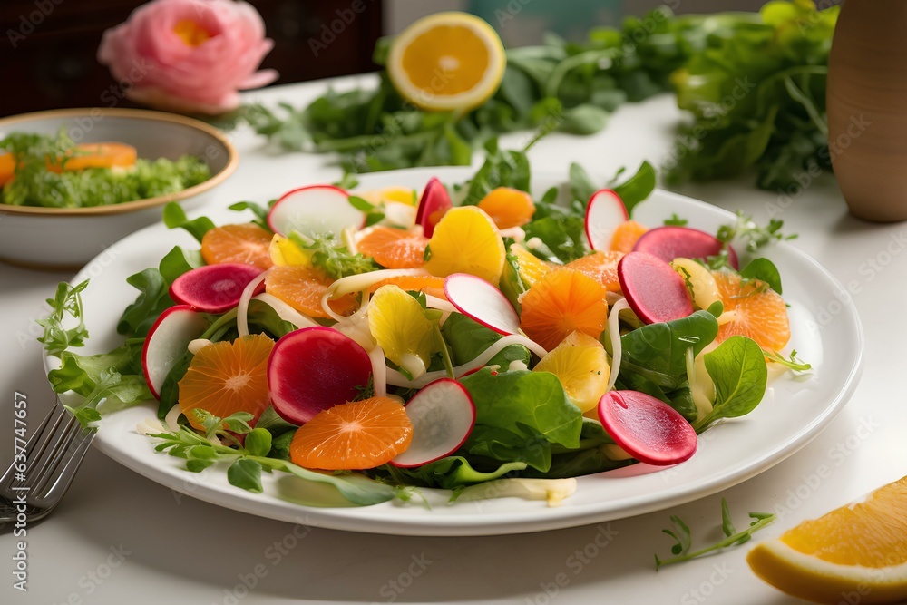 salad with vegetables made by midjourney salad with vegetables made by midjourney